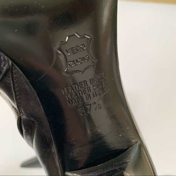 BALDAN Boot Pointed Toe Leather Ankle Bootie 37.5 (US 7) - Picture 11 of 14